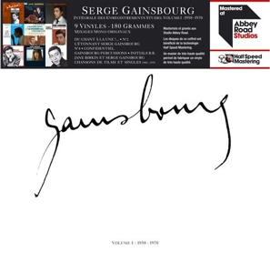CD Shop - GAINSBOURG, SERGE INTEGRALE DES ENREGISTREMENTS STUDIO, VOLUME 1: 1958 - 1970