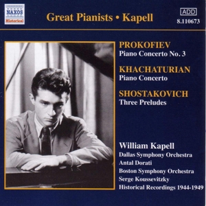 CD Shop - KAPELL, WILLIAM PIANO CONCERTO 3/SOLO PIE