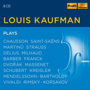 CD Shop - KAUFMAN, LOUIS LOUIS KAUFMAN PLAYS WORKS BY BARBER, MARTINU ETC.