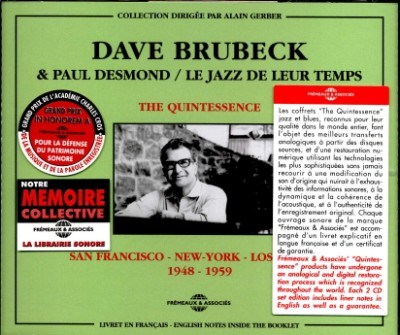 CD Shop - BRUBECK, DAVE & PAUL DESM QUINTESSENCE: SAN FRANCISCO-NEW YORK-LOS ANGELES