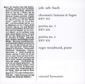 CD Shop - BACH, JOHANN SEBASTIAN CROMATIC FANTASIA & FUGUE BWV