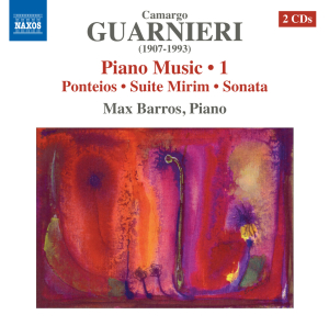 CD Shop - BARROS, MAX GUARNIERI: PIANO MUSIC 1