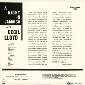 CD Shop - LLOYD, CECIL A NIGHT IN JAMAICA WITH C