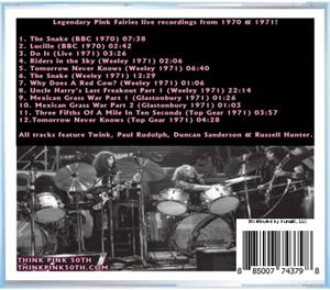 CD Shop - PINK FAIRIES RARE LIVE RECORDINGS & RADIO BROADCASTS: 1970 - 1971