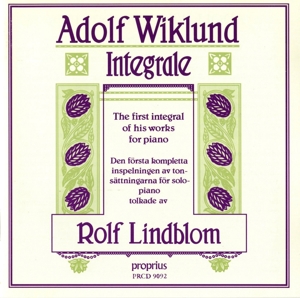CD Shop - WIKLUND, A. INTEGRALE - PIANO WORKS