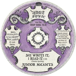 CD Shop - MCCANTS, JUNIOR/JOHNNY SO SHE WROTE IT, READ IT/FALL IN THESE ARMS OF MINE