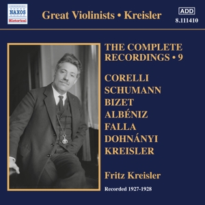 CD Shop - KREISLER, FRITZ COMPLETE RECORDINGS VOL.9