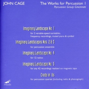 CD Shop - CAGE, J. WORKS FOR PERCUSSION 1:IMAGINARY LANDSCAPES