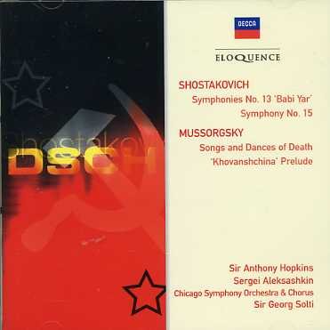 CD Shop - SHOSTAKOVICH/MUSSORGSKY SYMPHONIES NO.13 & 15