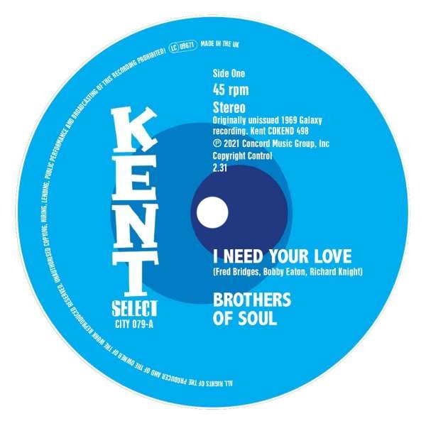 CD Shop - BROTHERS OF SOUL I NEED YOUR LOVE
