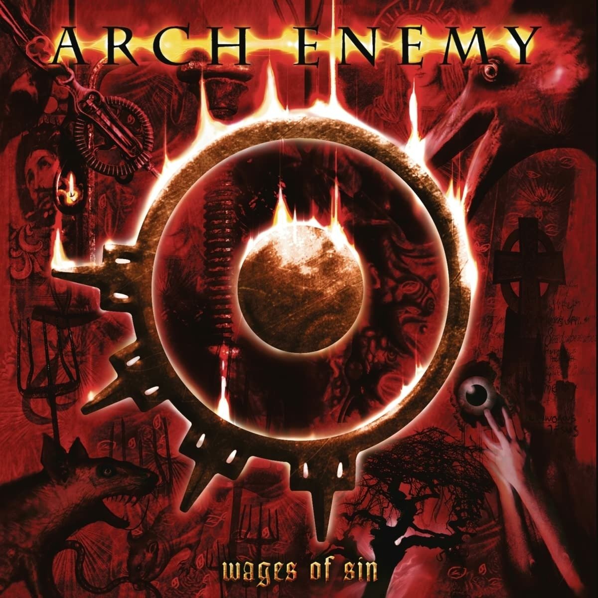 CD Shop - ARCH ENEMY WAGES OF SIN -LTD- / TRANSPARENT RED / 180GR. / 2PG. INSERT