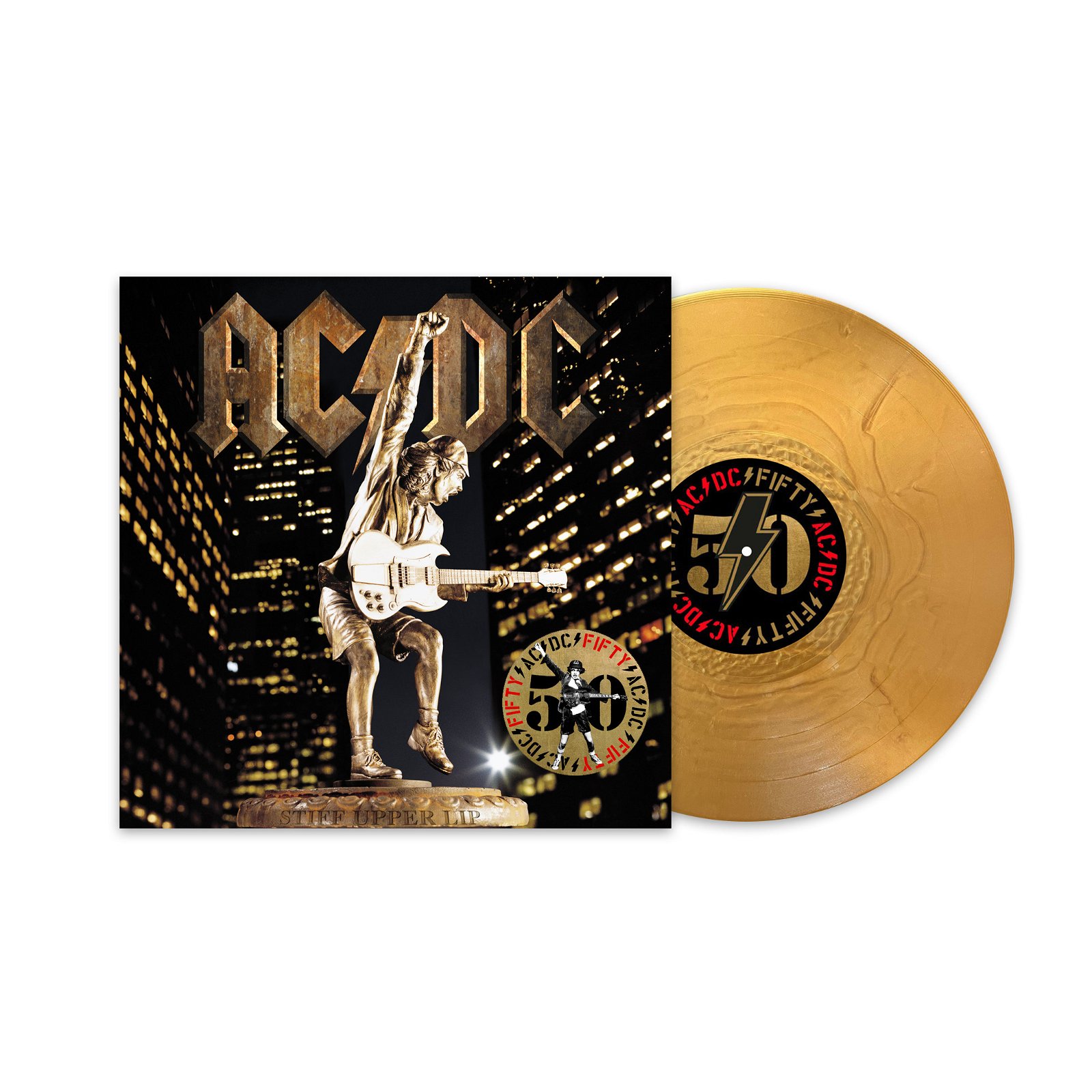 CD Shop - AC/DC Stiff Upper Lip (50th Anniversary Gold Color Vinyl)