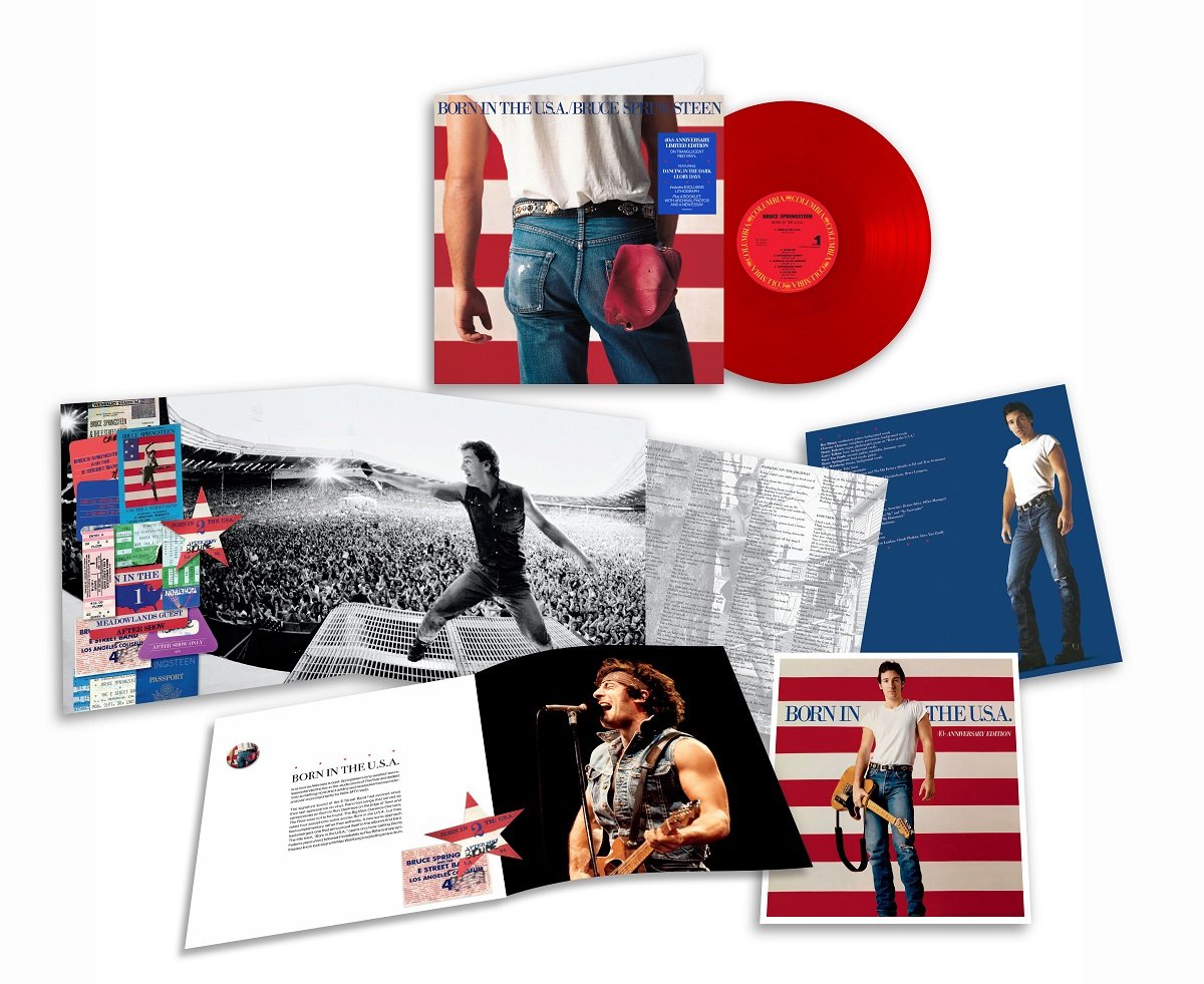 CD Shop - SPRINGSTEEN, BRUCE BORN IN THE U.S.A. (40TH ANNIVERSARY EDITION) / RED TRANSPARENT VINYL