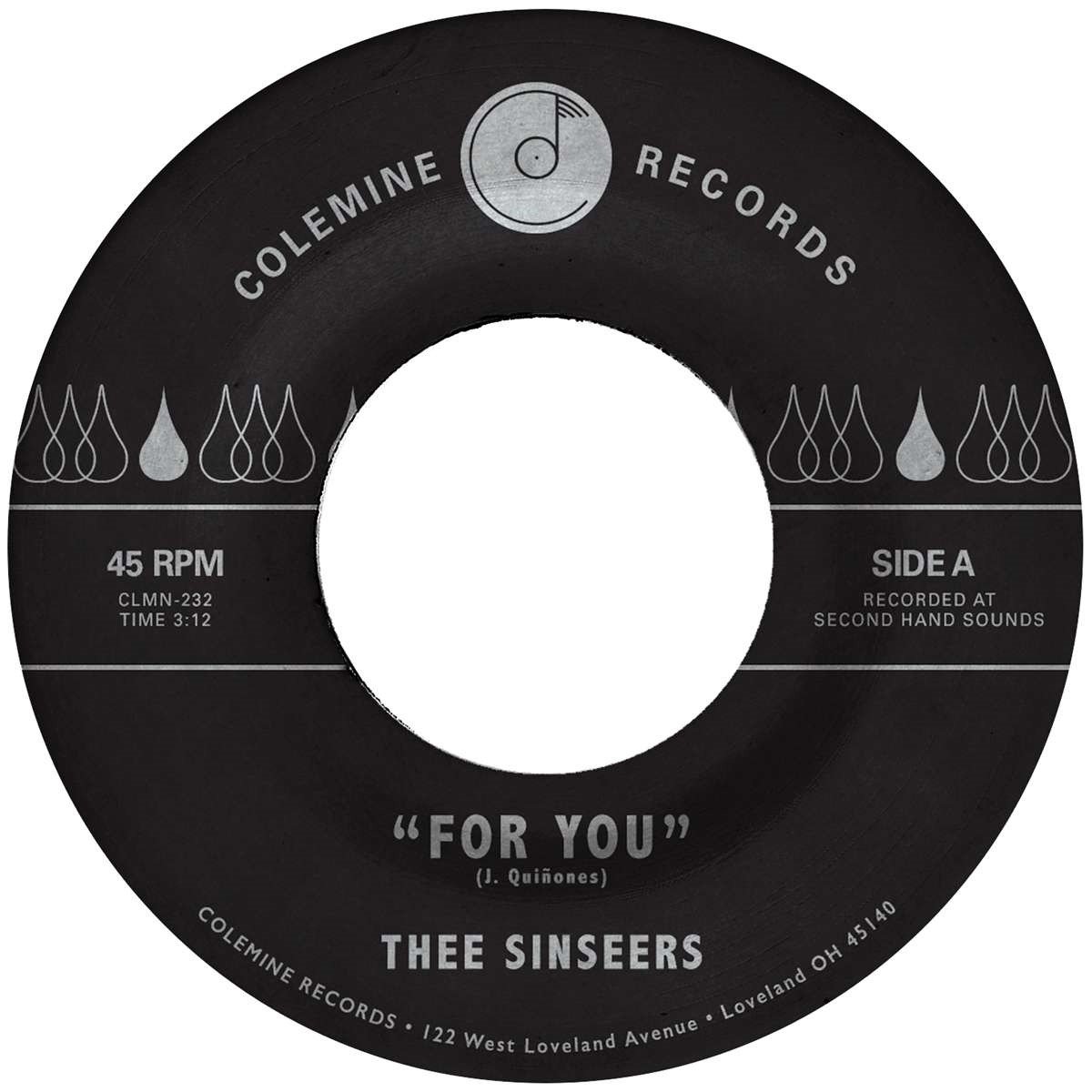 CD Shop - THEE SINSEERS 7-FOR YOU