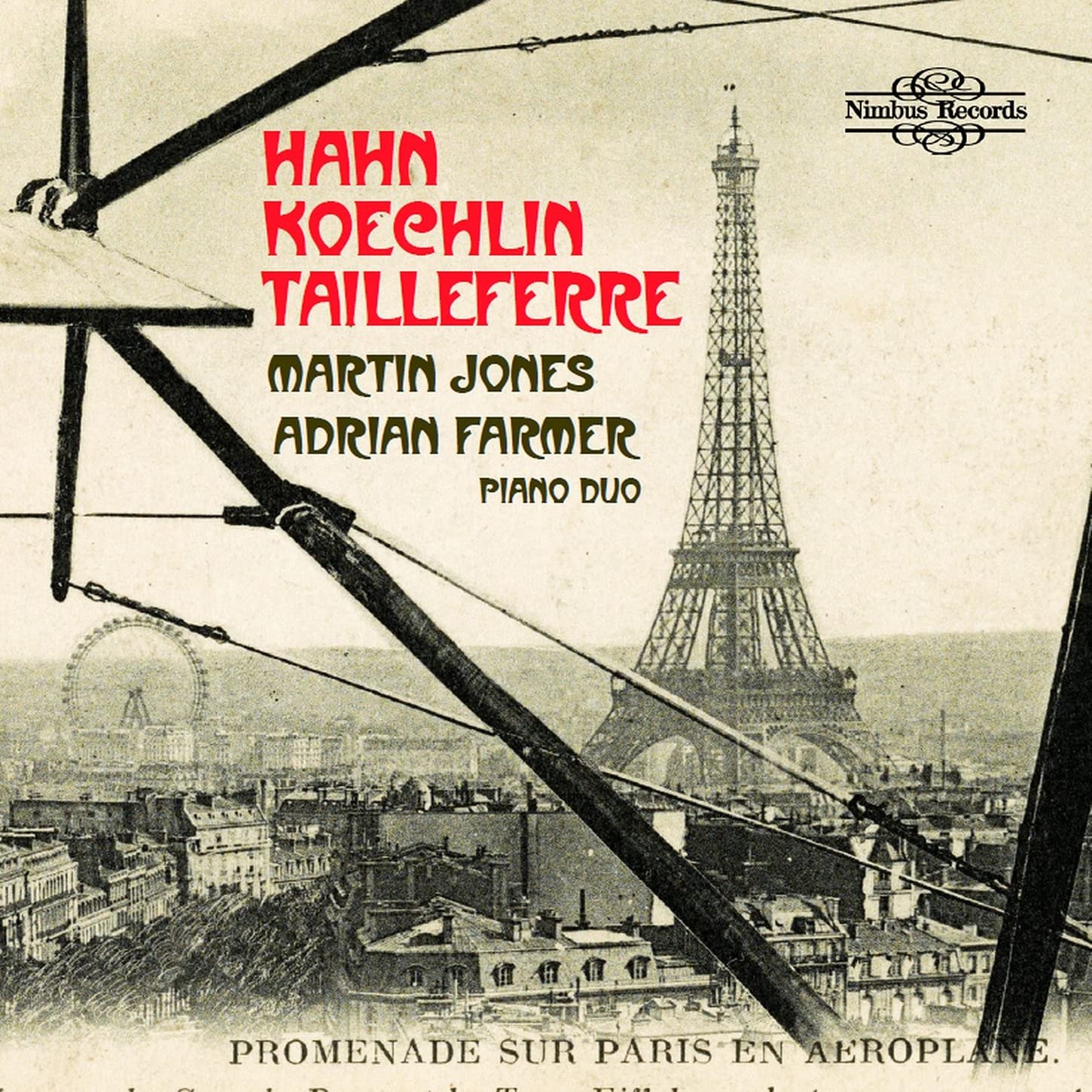 CD Shop - JONES, MARTIN / ADRIAN FA HAHN, KOECHLIN & TAILLEFERRE: FRENCH MUSIC FOR TWO PIANOS