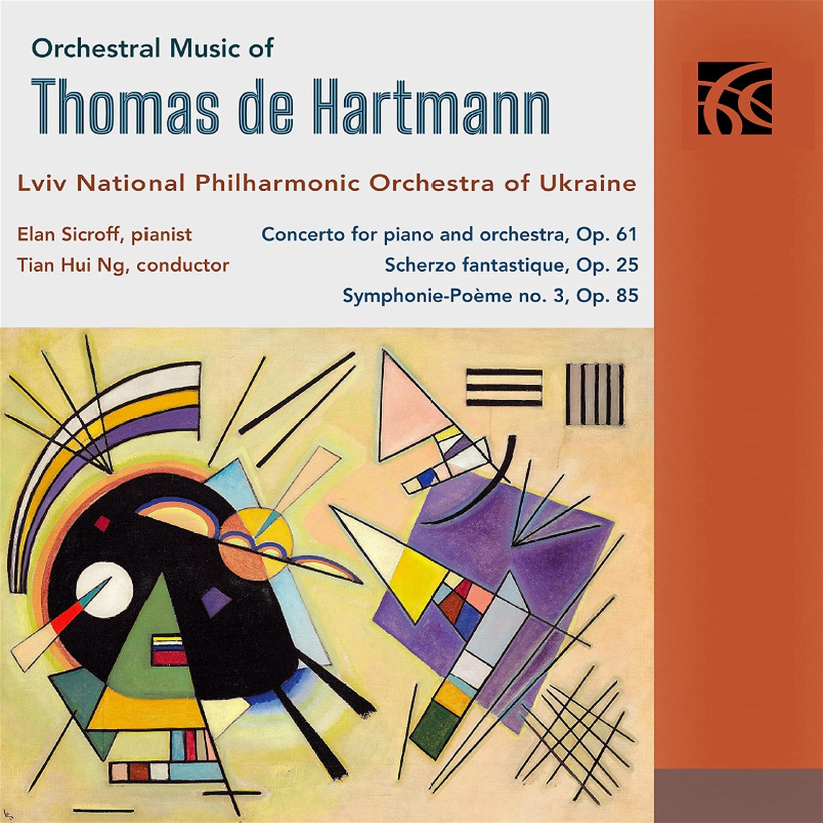 CD Shop - LVIV NATIONAL PHILHARMONI THOMAS DE HARTMANN: ORCHESTRAL MUSIC