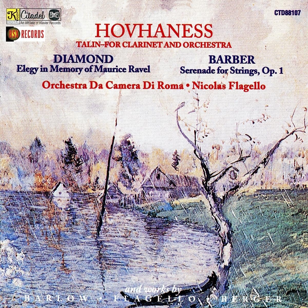 CD Shop - HOVHANESS, ALAN TALIN: CONCERTO FOR CLARINET AND STRING ORCHESTRA