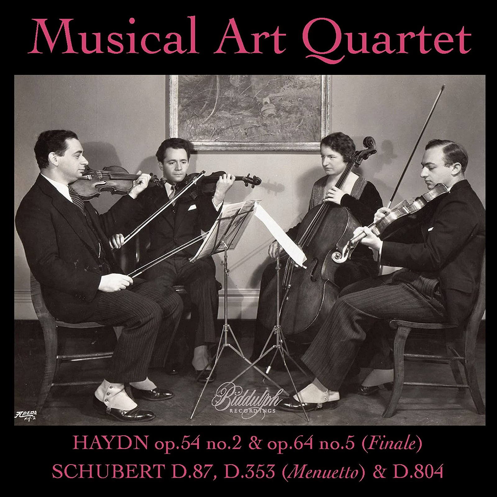CD Shop - MUSICAL ART QUARTET HAYDN: OP. 54, NO. 2 & OP. 64, NO. 5 (FINALE)/SCHUBERT: D.87