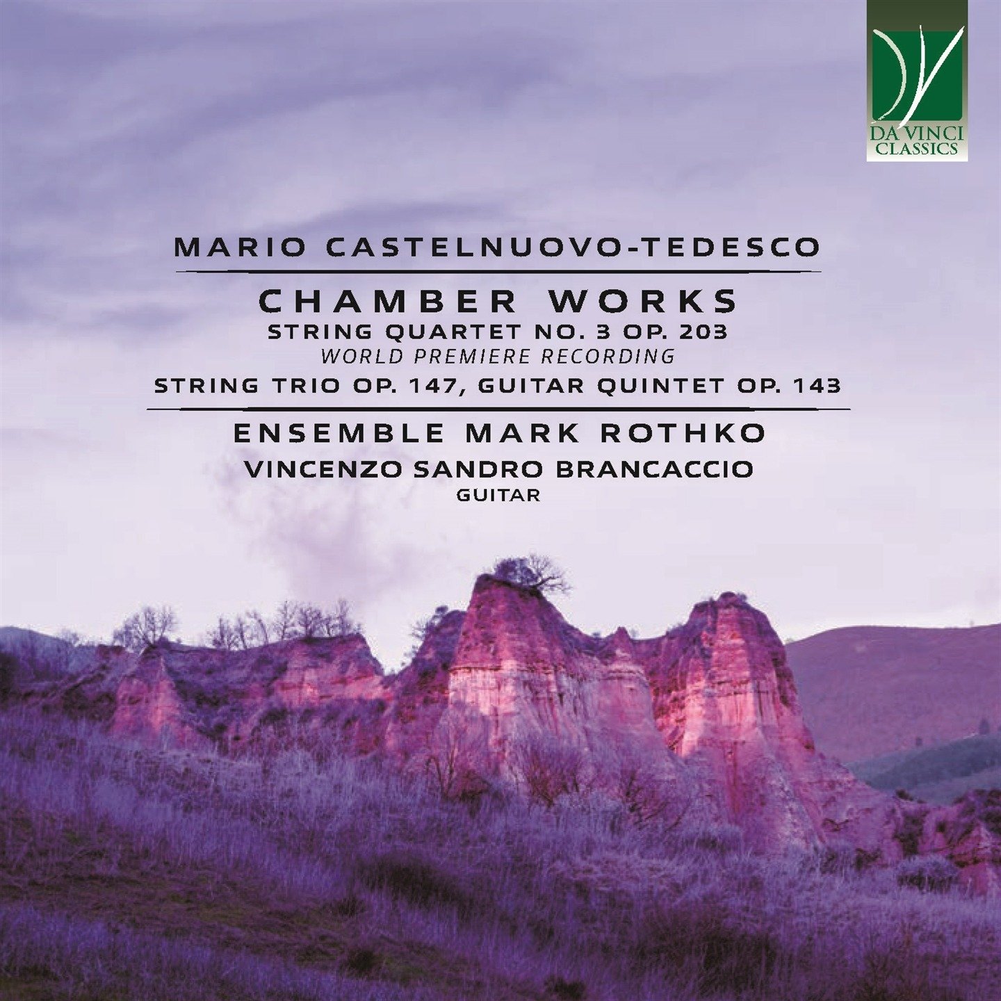 CD Shop - BRANCACCIO, SANDRO / ENSE CASTELNUOVO-TEDESCO CHAMBER WORKS