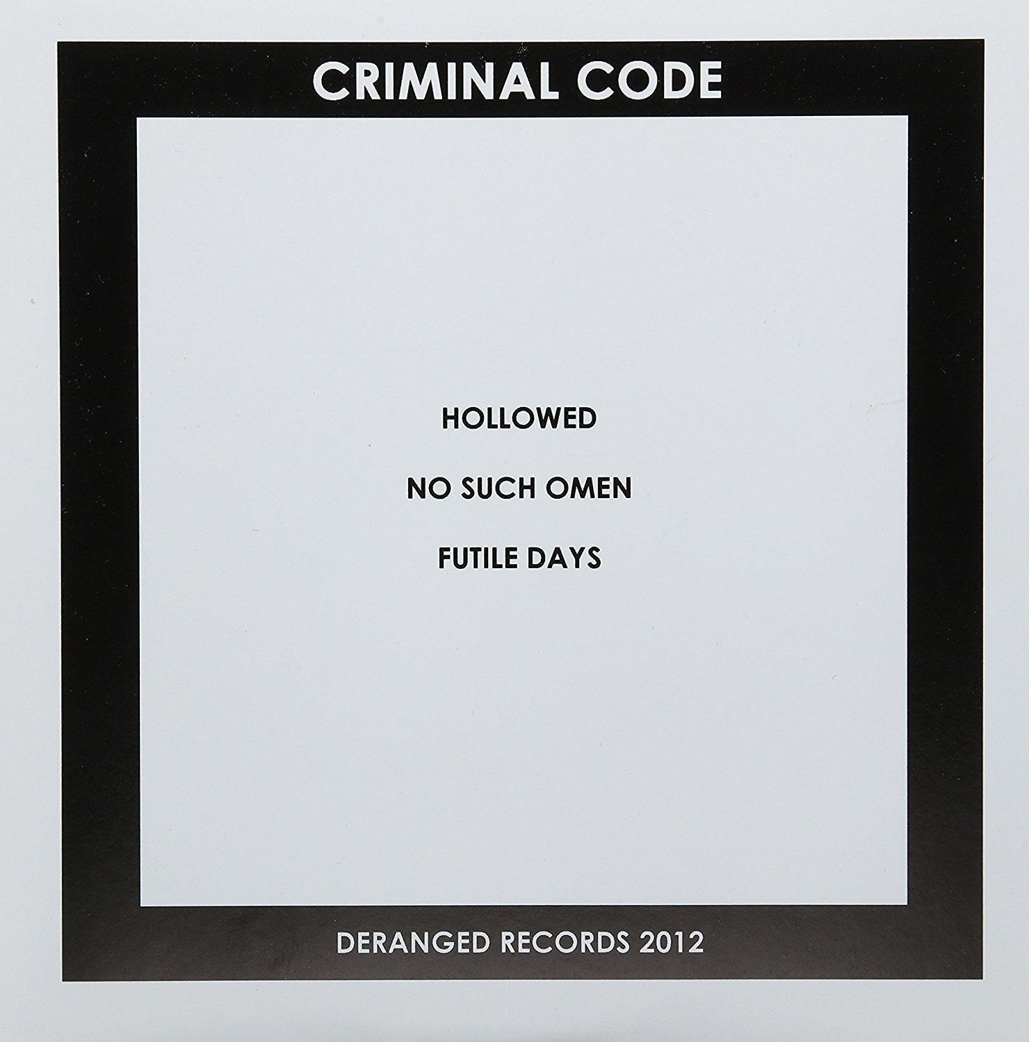 CD Shop - CRIMINAL CODE HOLLOWED