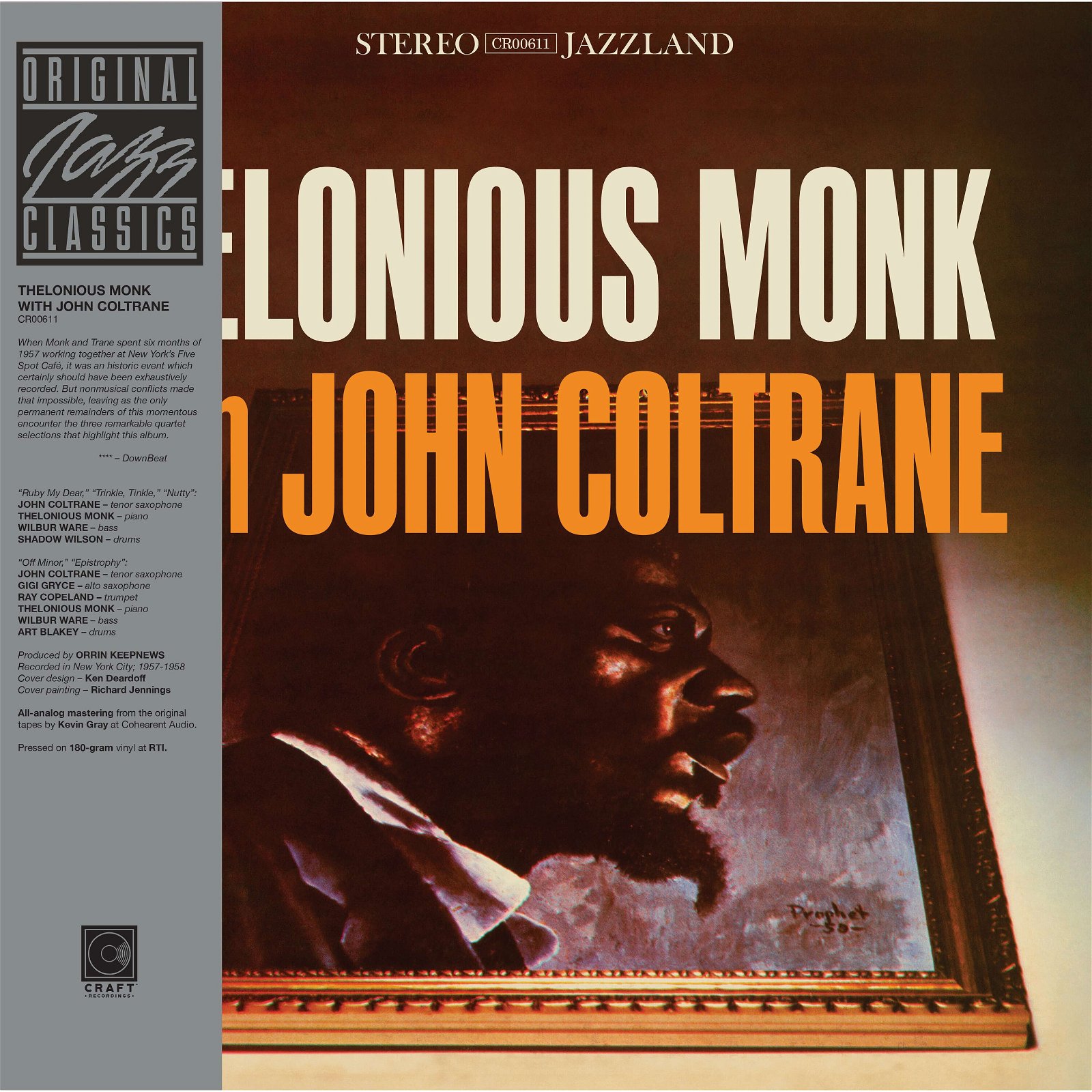CD Shop - THELONIOUS MONK/JOHN COLTR Thelonious Monk With John Coltrane