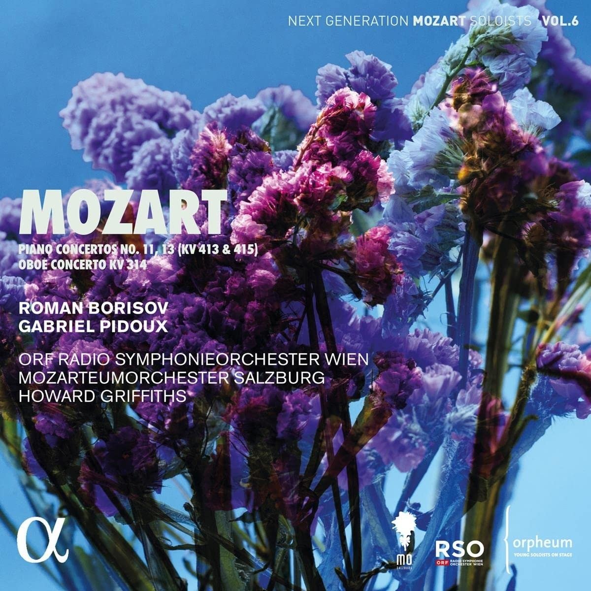 CD Shop - BORISOV, ROMAN / GABRIEL MOZART PIANO CONCERTOS NO. 11, 13 (KV 413 & 415) & OBOE CONCERTO KV 314