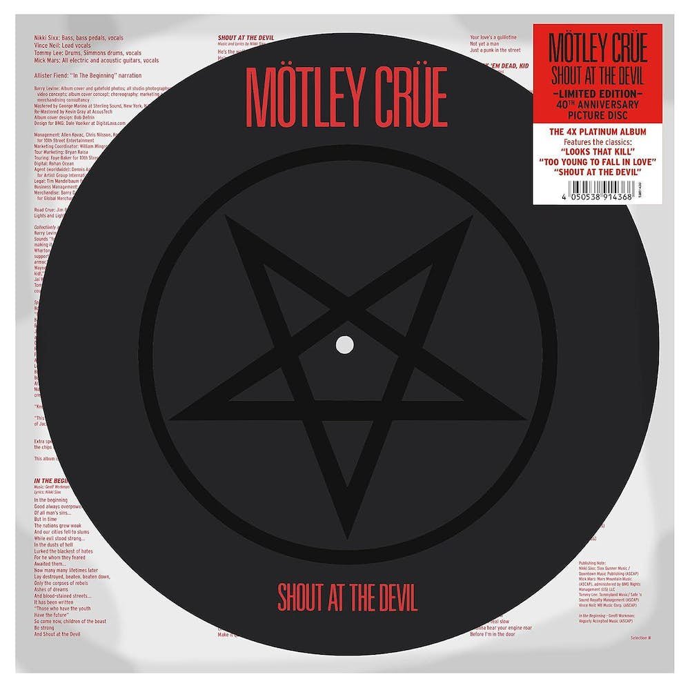 CD Shop - MOTLEY CRUE SHOUT AT THE DEVIL (LIMITED EDITION, PICTURE DISC)