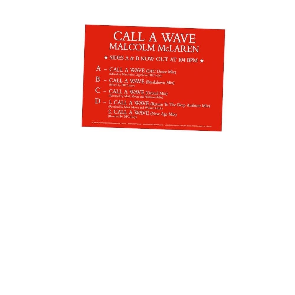 CD Shop - MCLAREN, MALCOLM AND THE CALL A WAVE REMIXES
