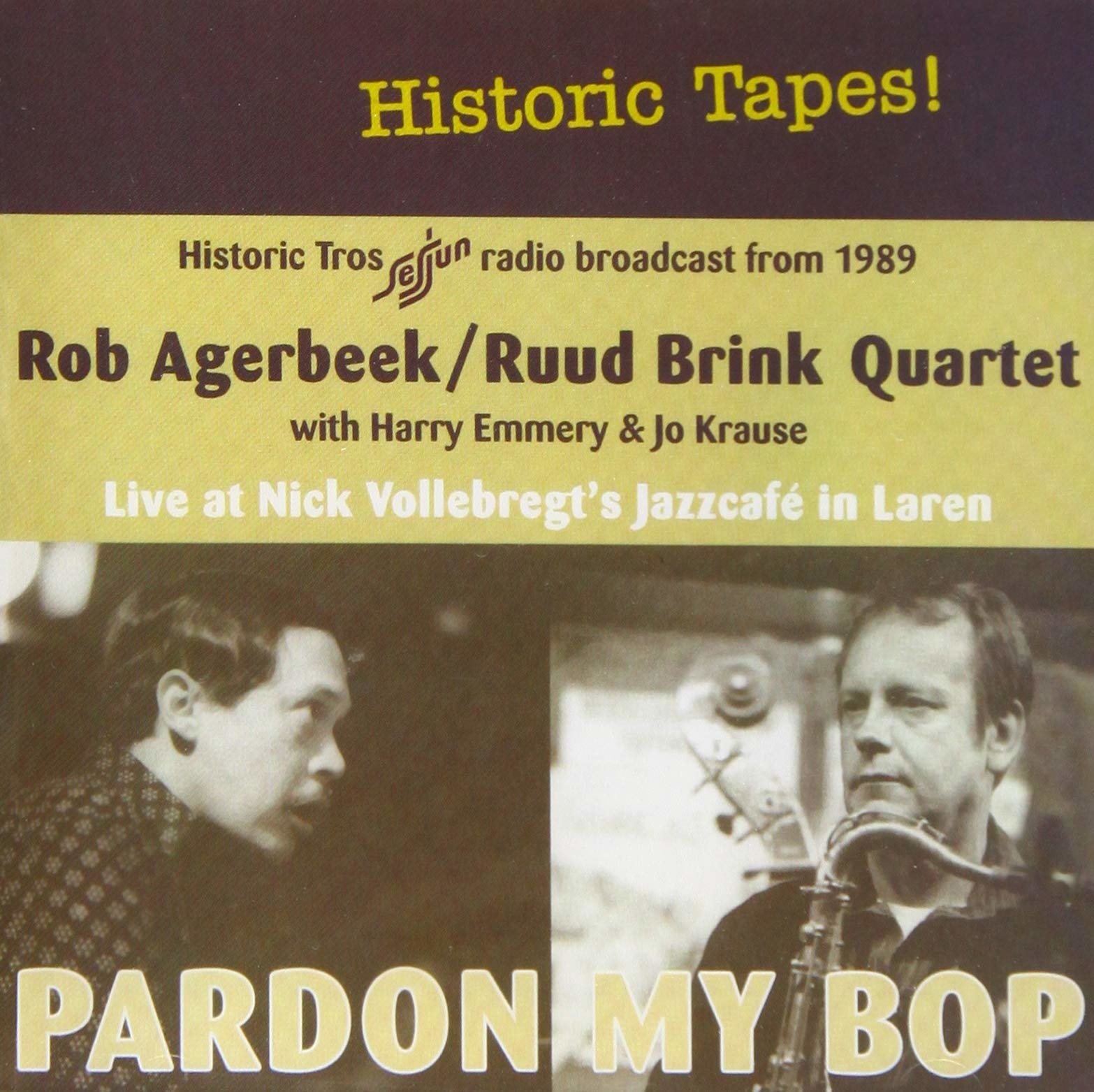 CD Shop - AGERBEEK, ROB PARDON MY BOP