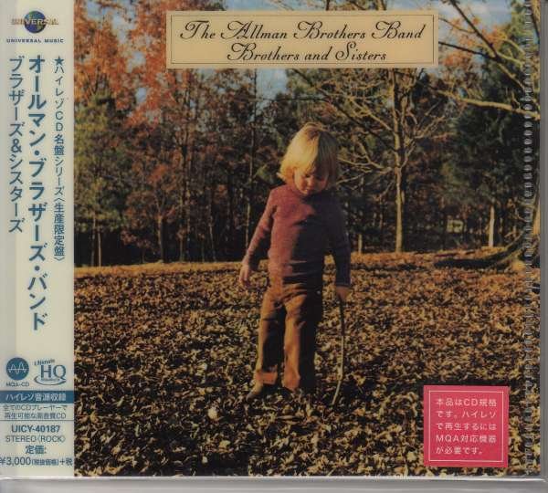 CD Shop - ALLMAN BROTHERS BAND BROTHERS AND SISTERS