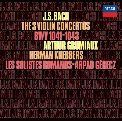 CD Shop - GRUMIAUX, ARTHUR BACH: THE 3 VIOLIN CONCERTOS BWV 1041