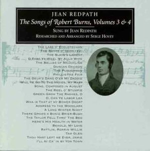 CD Shop - REDPATH, JEAN SONGS OF ROBERT BURNS 3&4