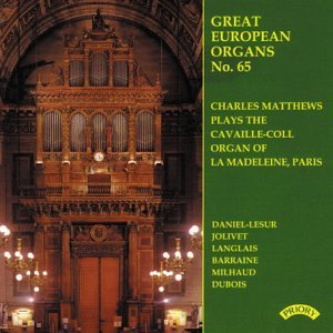 CD Shop - MATTHEWS, CHARLES GREAT EUROPEAN ORGANS NO. 65