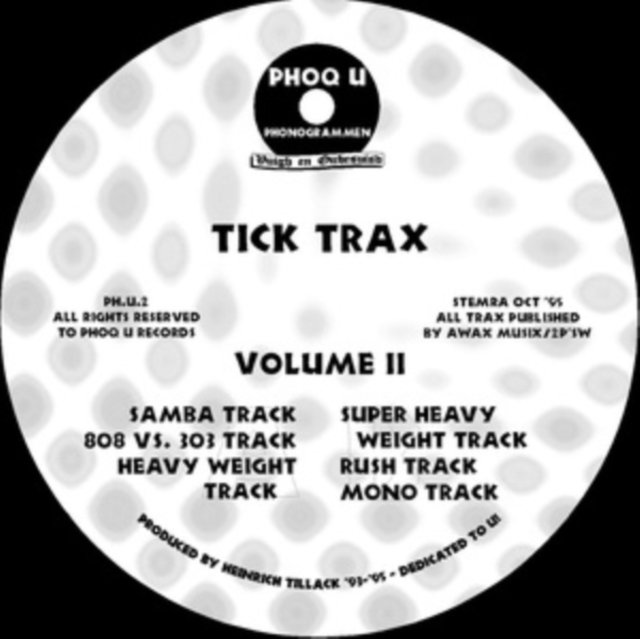 CD Shop - TICK TRAX VOLUME II EP
