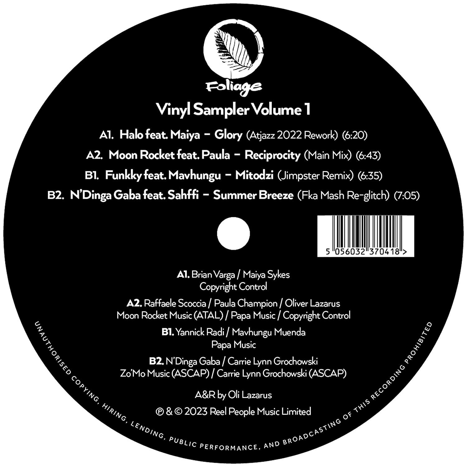 CD Shop - V/A FOLIAGE RECORDS VINYL SAMPLE