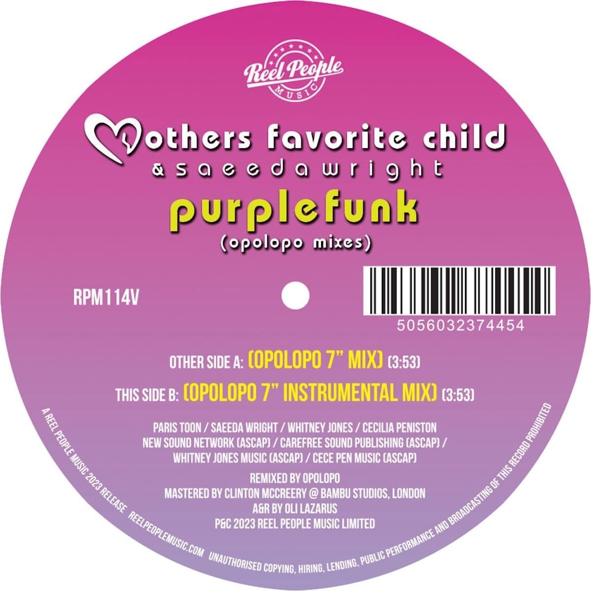 CD Shop - MOTHERS FAVORITE CHILD & PURPLE FUNK (OPOLOPPO REMIXES)