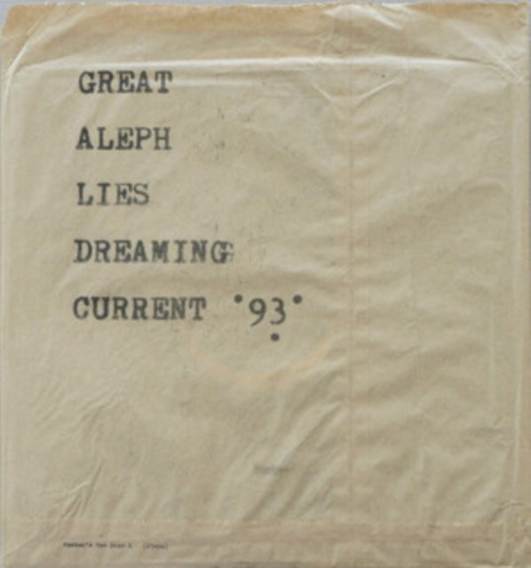 CD Shop - CURRENT 93 GREAT ALEPH LIES DREAMING