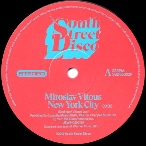CD Shop - VITOUS, MIROSLAV NEW YORK CITY / WHISTLE BUMP\