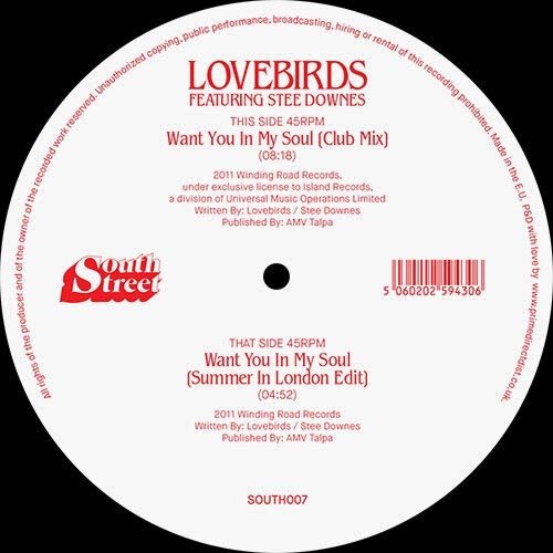 CD Shop - LOVEBIRDS WANT YOU IN MY SOUL