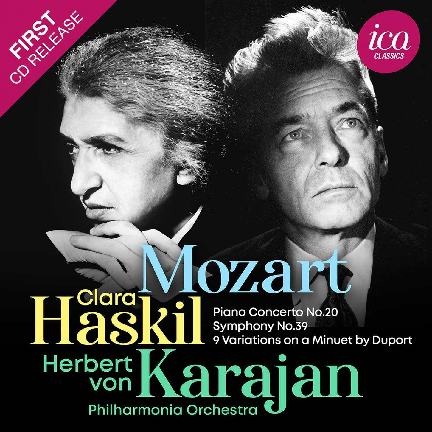 CD Shop - HASKIL, CLARA MOZART: PIANO CONCERTO NO. 20, SYMPHONY NO. 39 & 9 VARI
