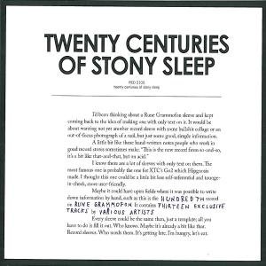 CD Shop - V/A 20 CENTURIES OF STONY SLEEP
