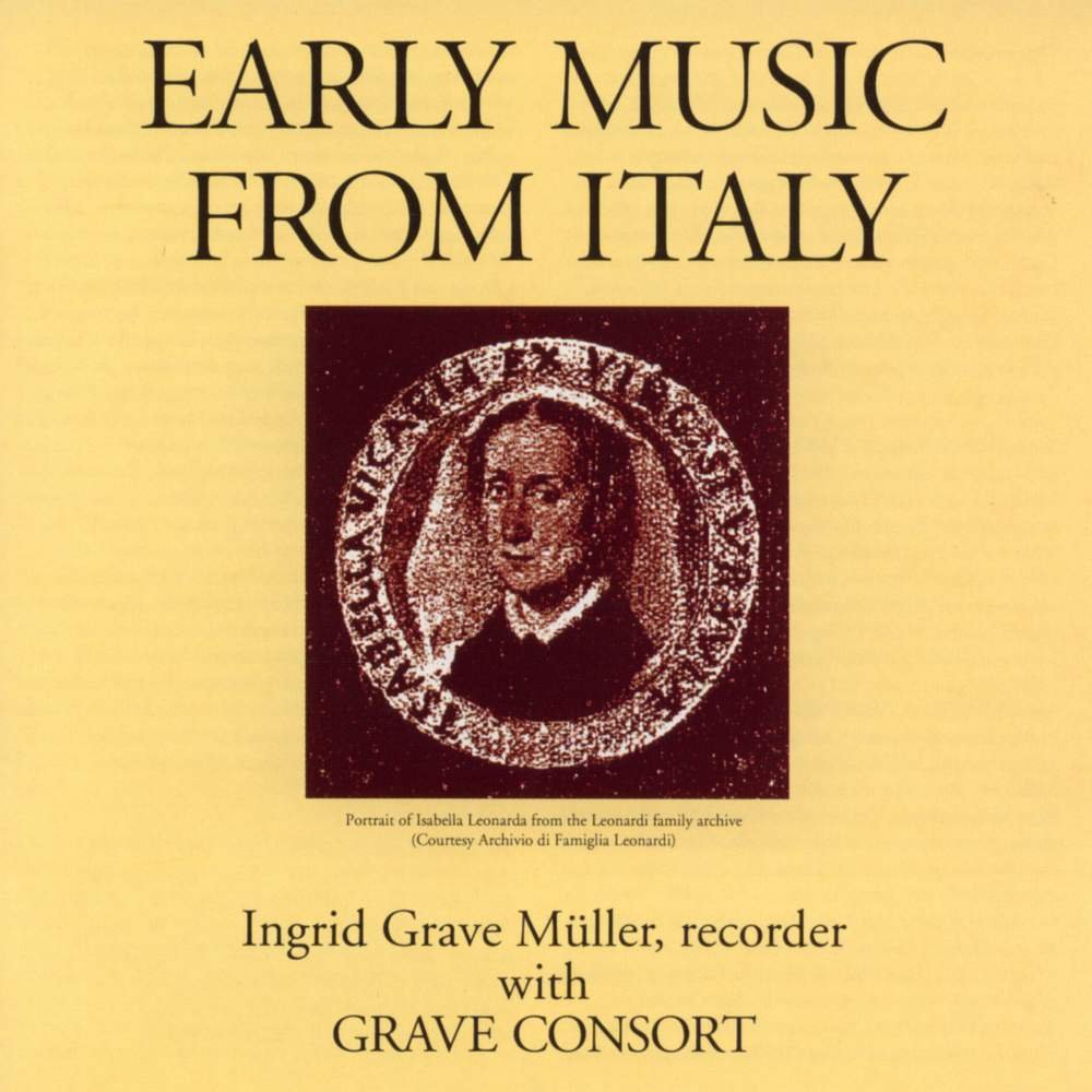 CD Shop - GRAVE MULLER CONSORT EARLY MUSIC FROM ITALY