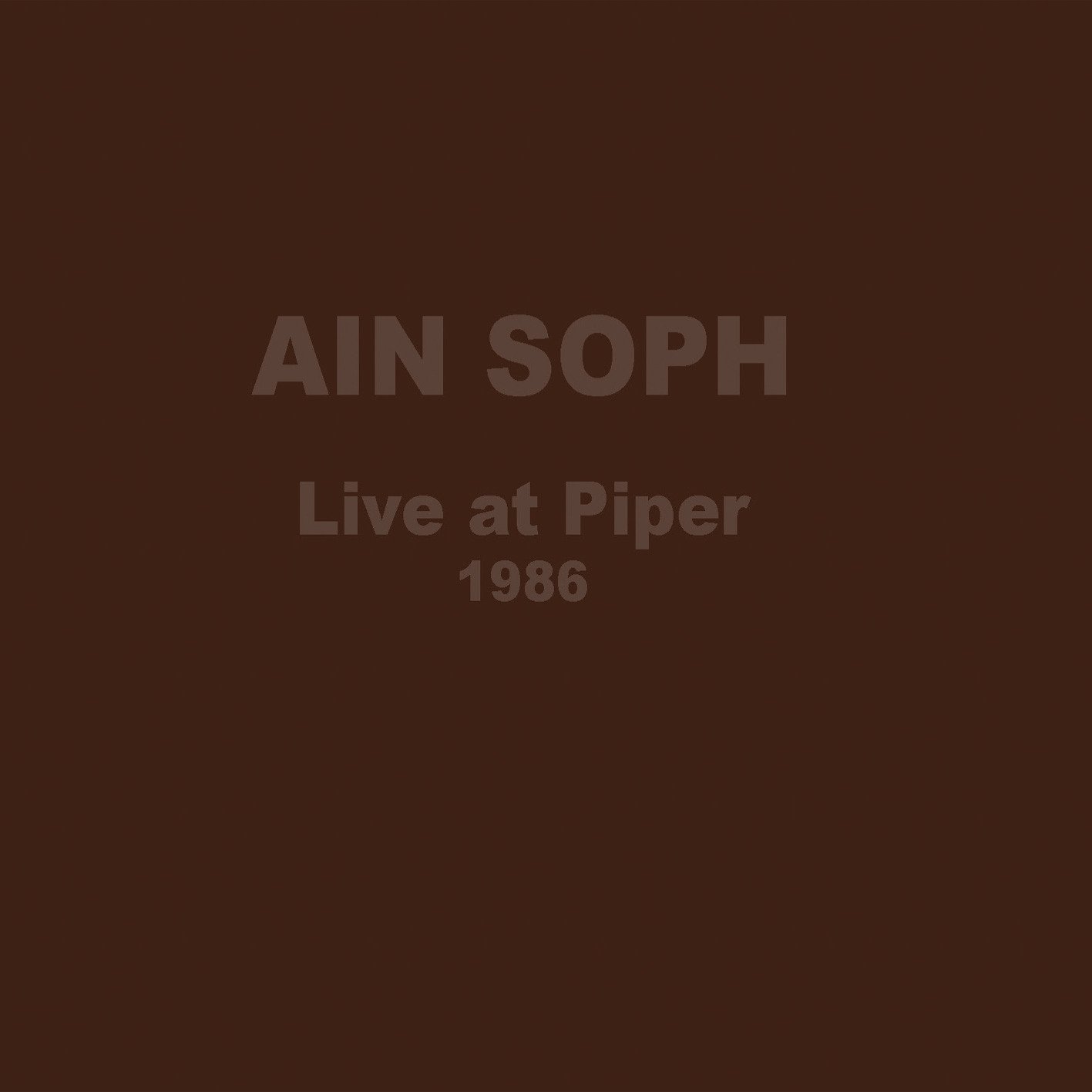 CD Shop - AIN SOPH LIVE AT PIPER 1986