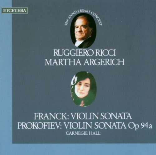 CD Shop - RICCI, RUGGIERO/MARTHA ARGERICH FRANCK/PROKOFIEV: VIOLIN SONATAS