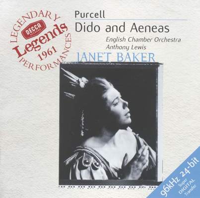 CD Shop - PURCELL DIDO AND AENEAS JACOBS