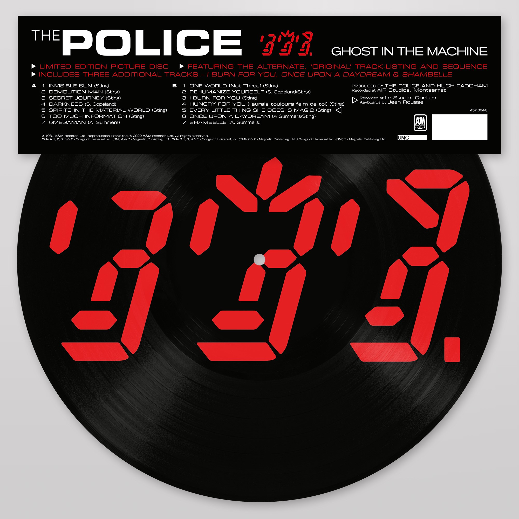 CD Shop - POLICE GHOST IN THE MACHINE (LTD./PICTURE VINYL)